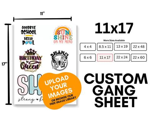 Gang Sheet Builder 11x17 Physical So Fontsy T-Shirt Iron-On Transfer Shop