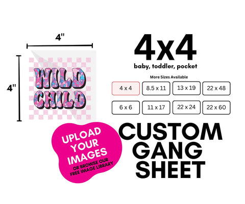Gang Sheet Builder: 4x4 Physical So Fontsy T-Shirt Iron-On Transfer Shop