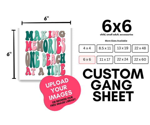Gang Sheet Builder: 6x6 Physical So Fontsy T-Shirt Iron-On Transfer Shop